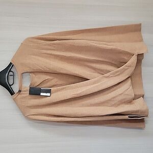 BCBG Maxazria Open Back Sweater in Camel - Size M